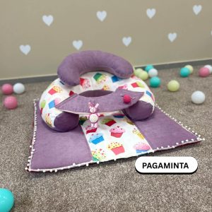 Sėdinukas kūdikiams su kilimėliu 65 x 75 cm – rankų darbo dovana | Keksiukas