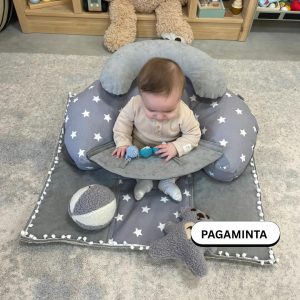 Sėdinukas kūdikiams su kilimėliu 75×65 cm – rankų darbo dovana | Žvaigždutės