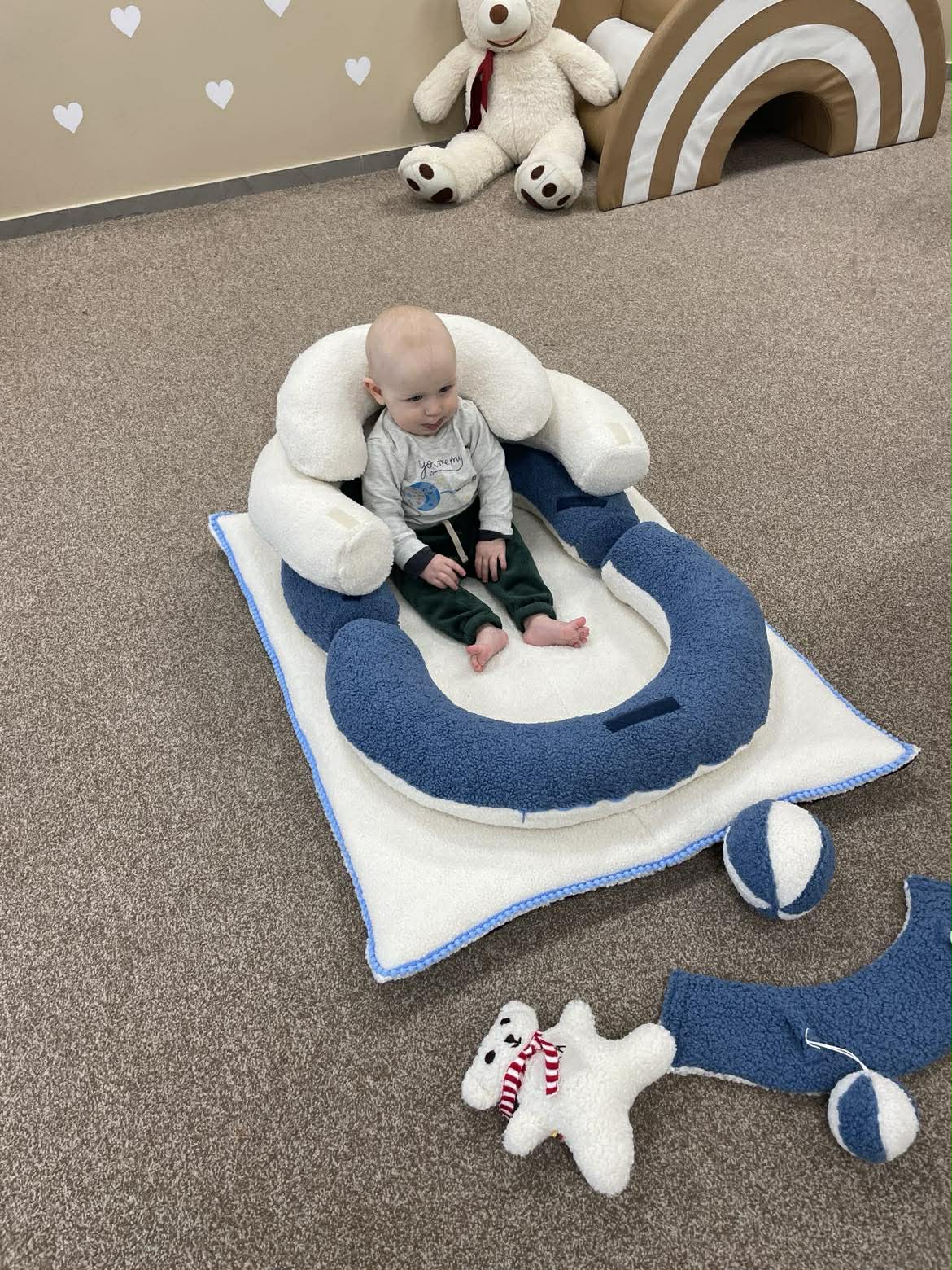 Sėdinukas kūdikiams „Transformeris“ su kilimėliu 95×75 cm – rankų darbo dovana | Teddy vandenynas - Image 2