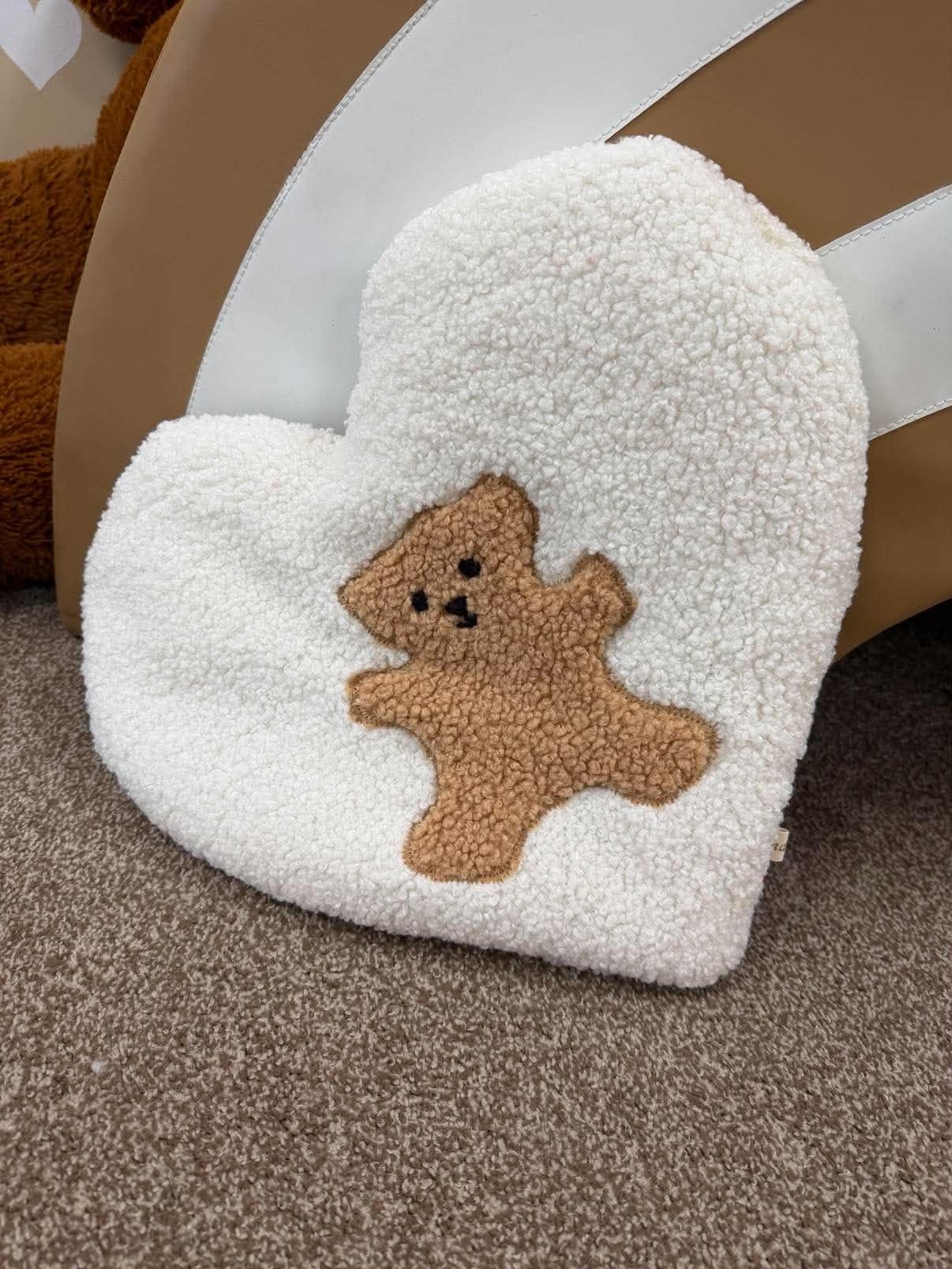Rankų darbo rinkinys kūdikiui I Teddy Bear širdelė balta - Image 3
