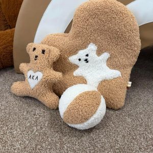 Rankų darbo rinkinys kūdikiui I Teddy Bear širdelė ruda